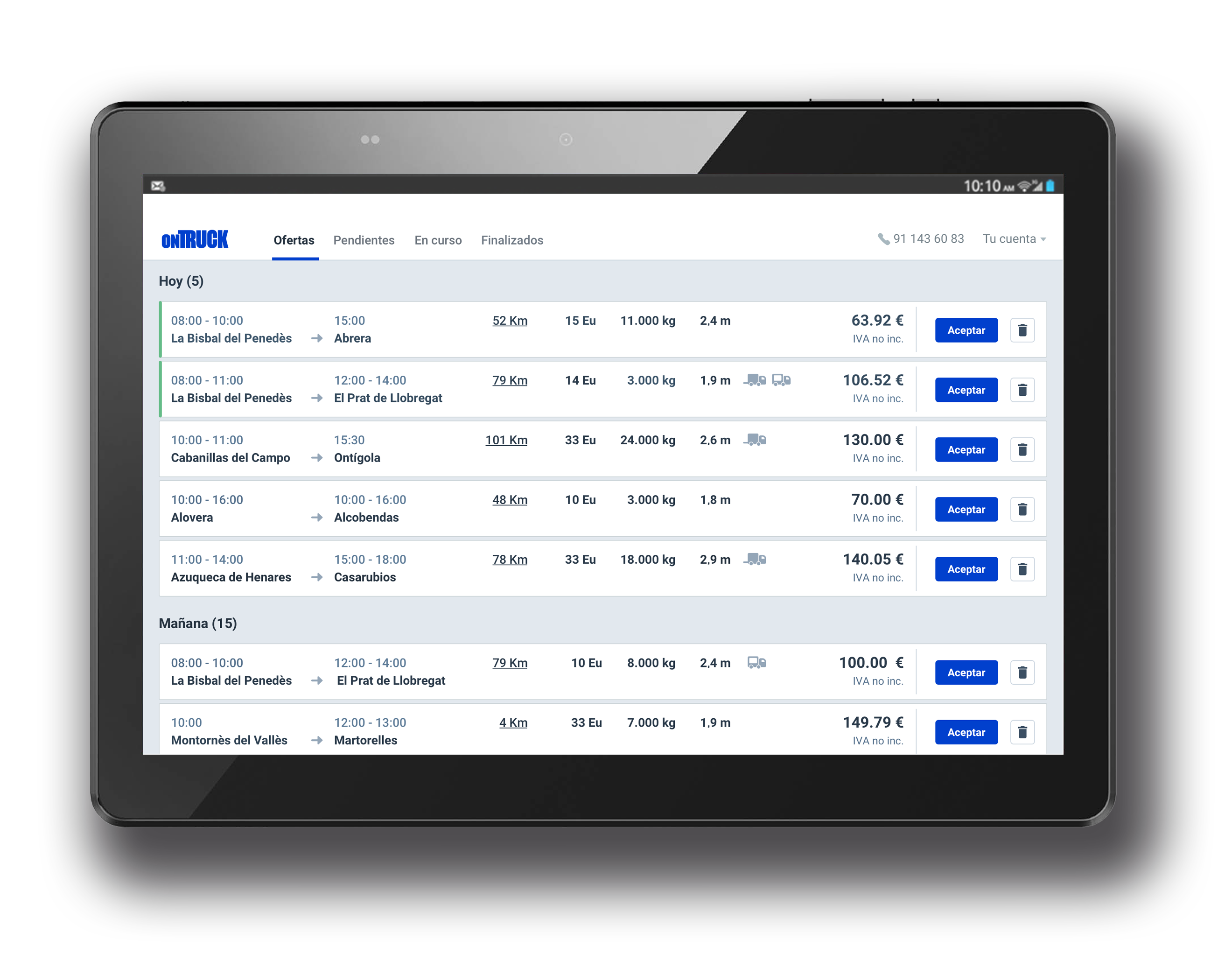 Ontruck lanza una herramienta web que permite a las flotas duplicar el número de cargas