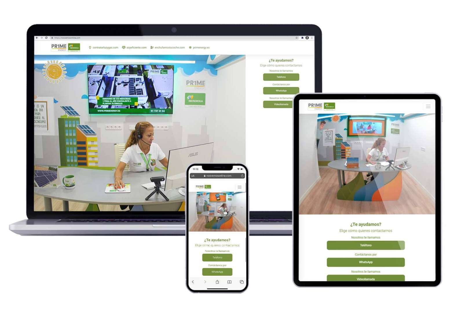 Nos vemos online, el servicio de atención virtual en directo inclusivo de la compañía Prime Energy