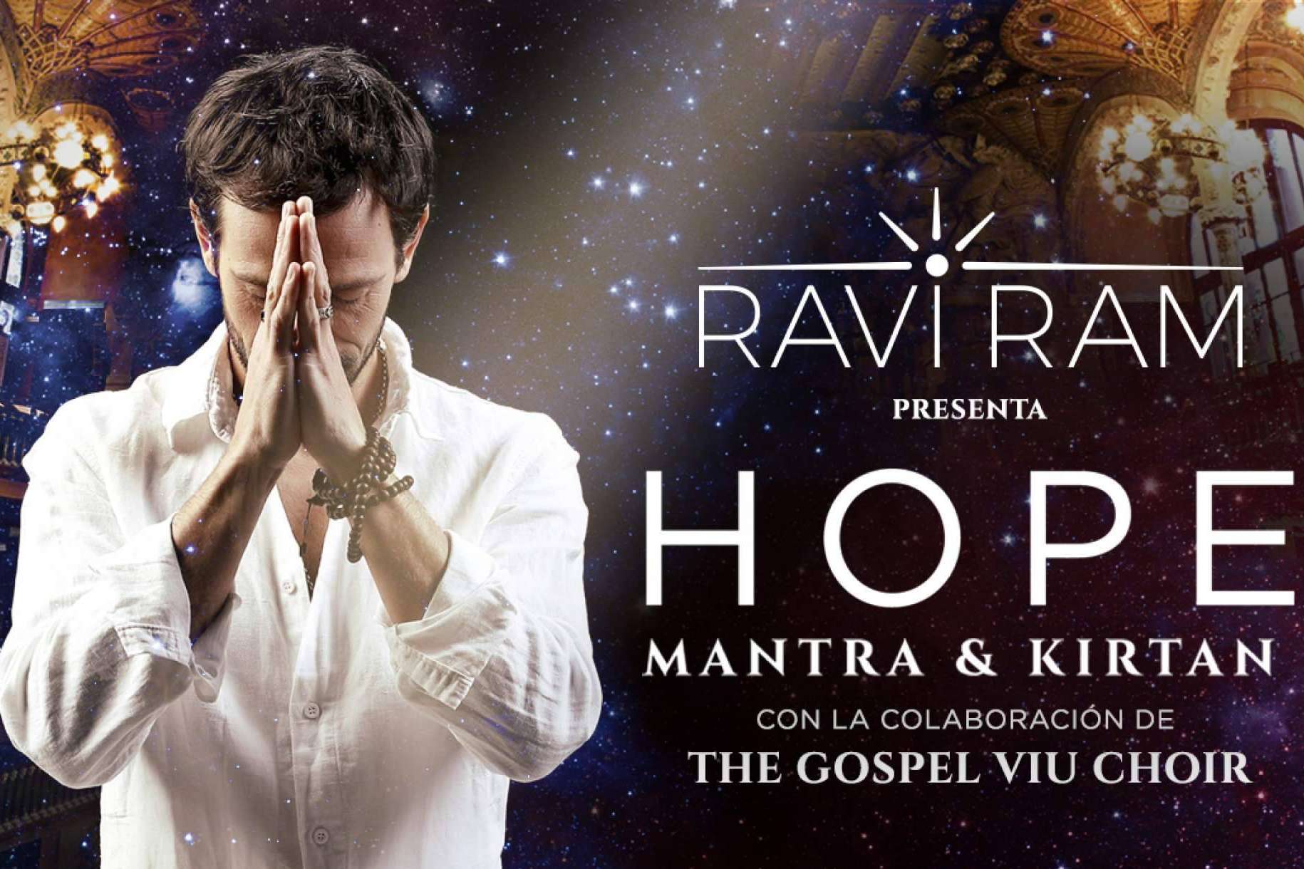 Ravi Ram en el Palau de la Música Catalana con su concierto HOPE, una experiencia para meditar a través del canto