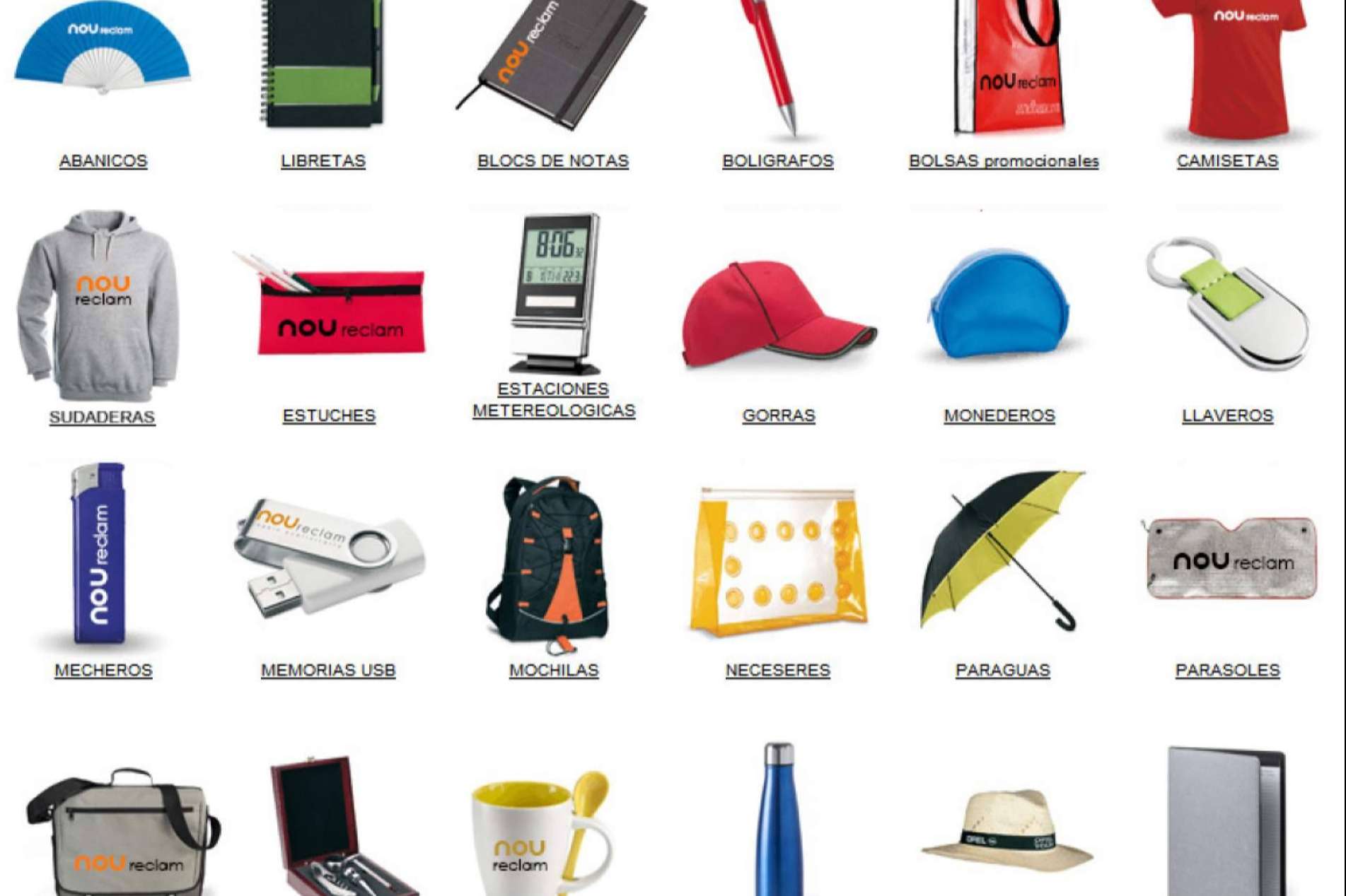 Empresa de regalos publicitarios personalizados con el logo para publicidad, NouReclam