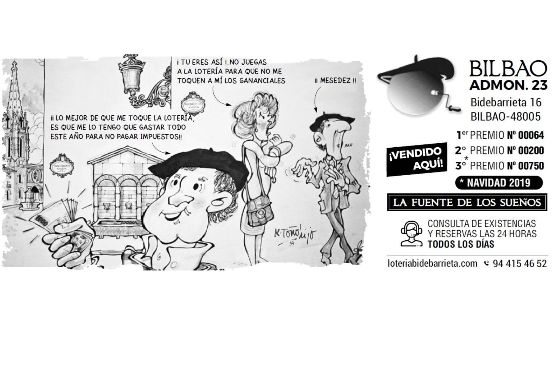 Lotería Bidebarrieta cuenta con una de las mayores consignaciones de números bajos de la historia