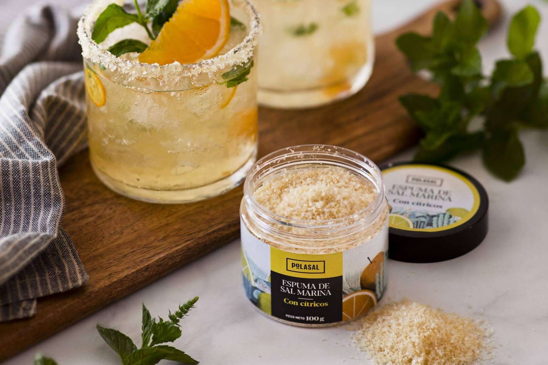 La espuma de sal marina en la alimentación