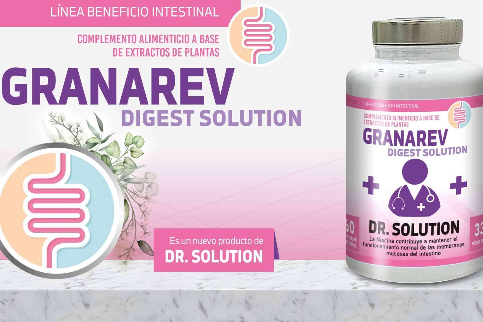 Regenerar la permeabilidad intestinal con Granarev Digest Solution, el suplemento con extracto de granada