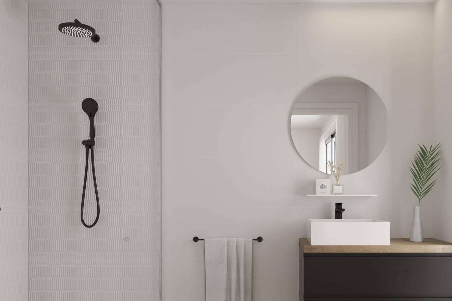 Azulejos para baños pequeños con Duritti Cerámica