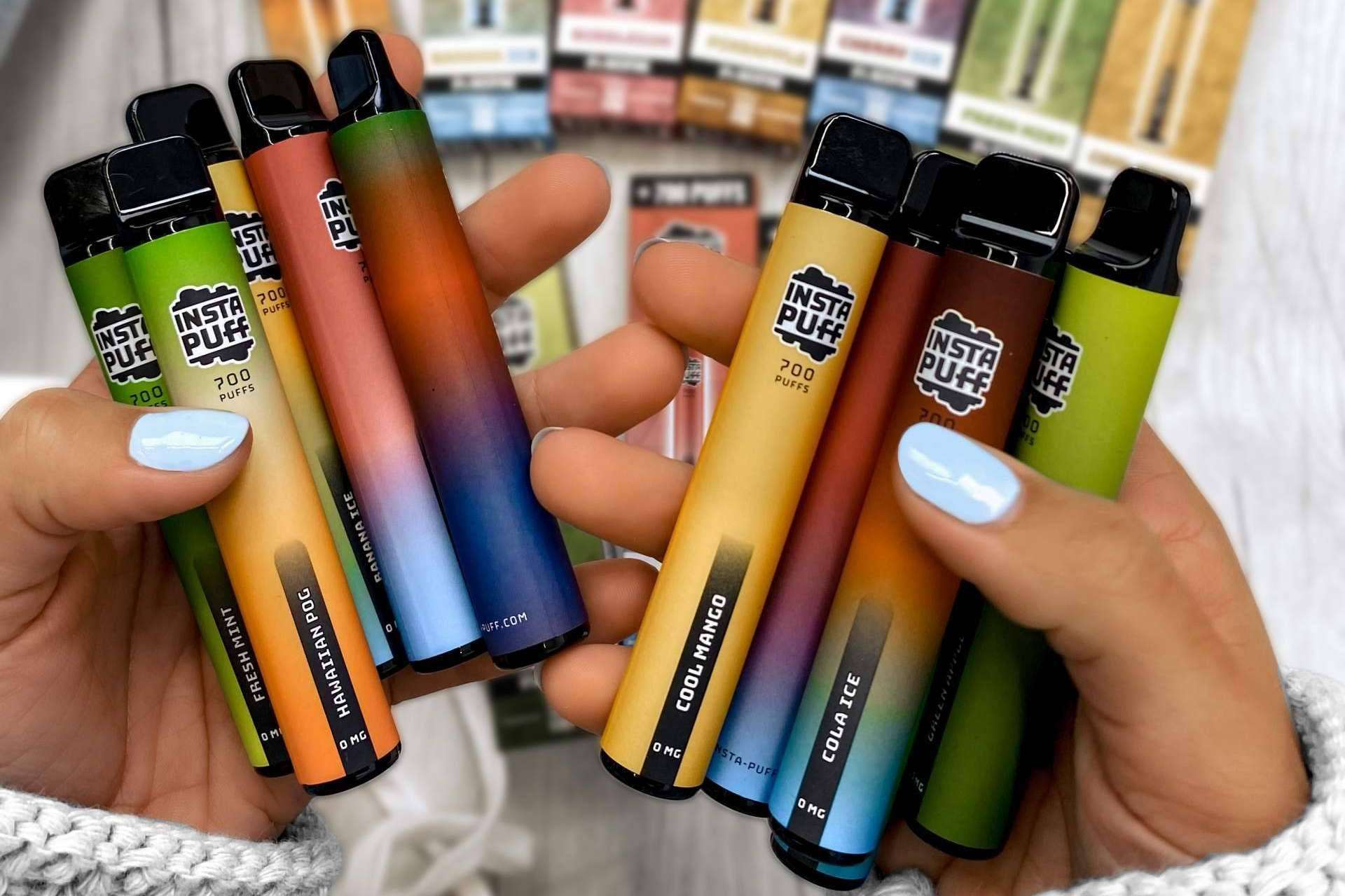 Puff váper de distintos sabores sin nicotina, en Insta Puff