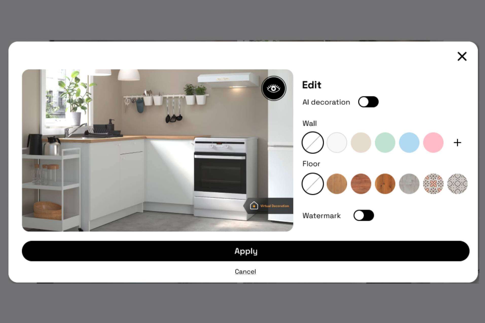 StageInHome da un paso más al home staging virtual mediante IA, incorporando la personalización de paredes y suelos