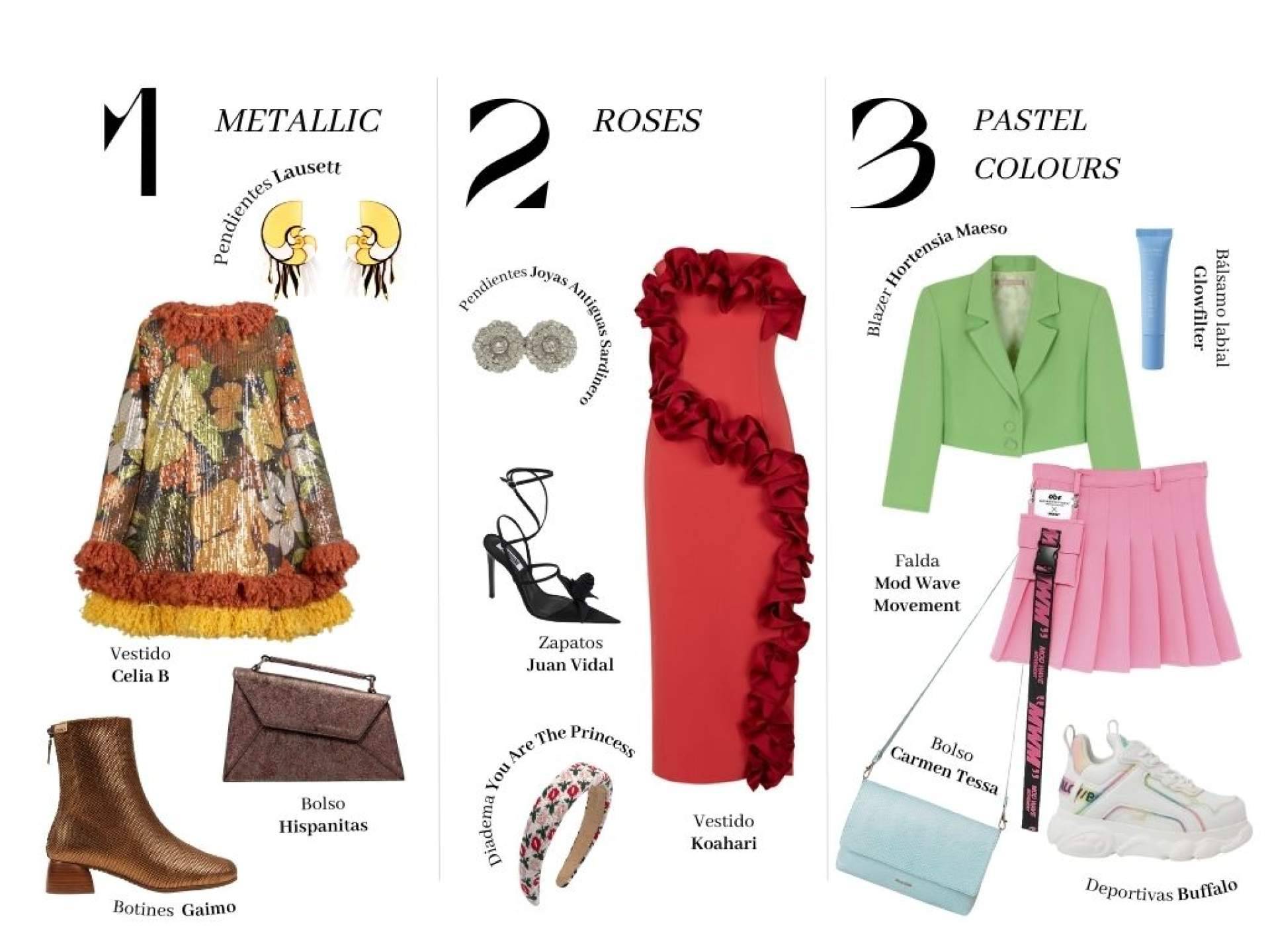 Brillo, flores y tonos pastel; tres tendencias para arrasar en el street style este 2024