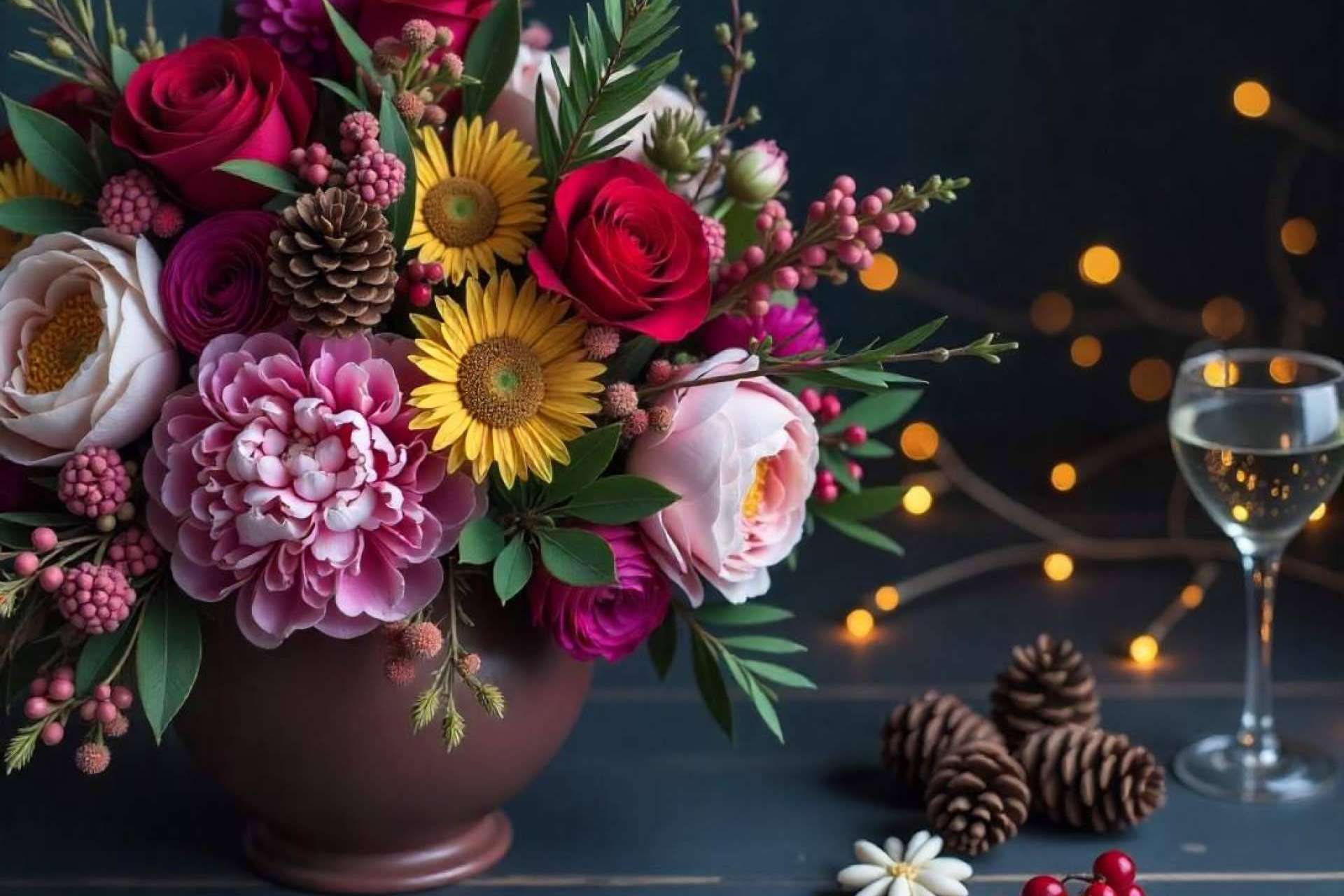 teleROSA, flores que iluminan los regalos navideños
