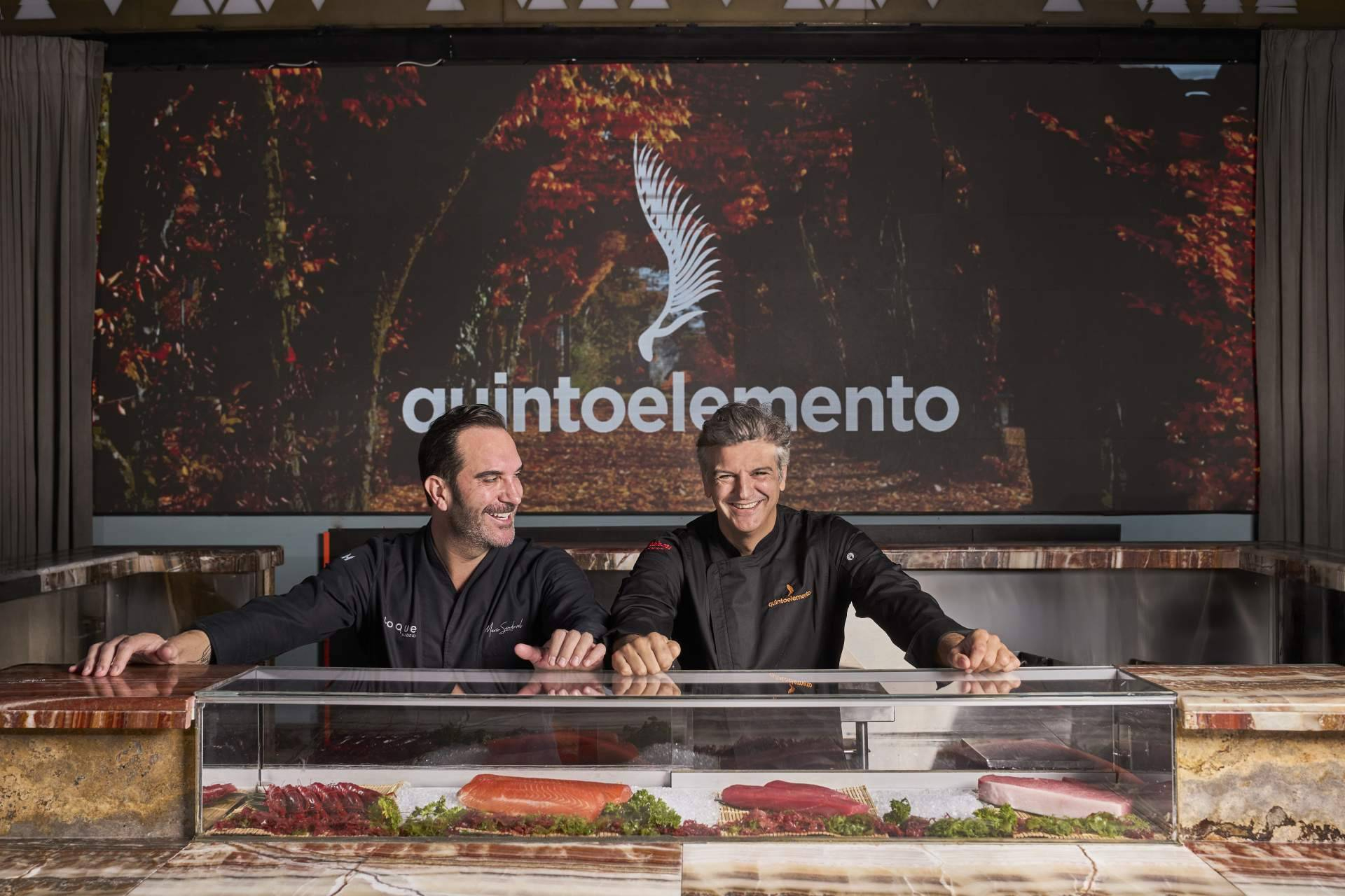 Quintoelemento celebra su aniversario en Madrid con un menú de Sandoval, Suárez de Lezo y Torreblanca