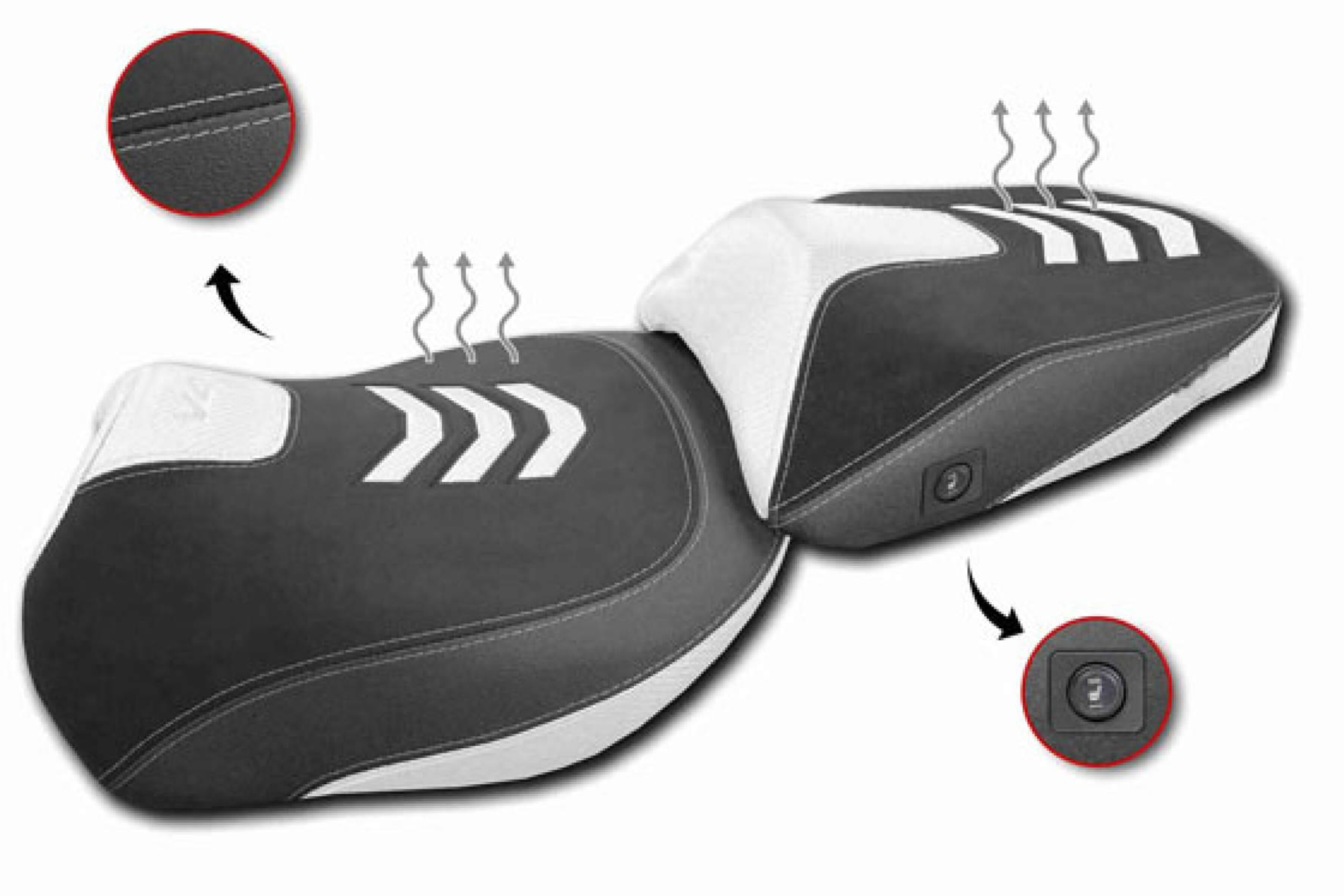 JM-FUNDAS incorpora el asiento calefactable para Ducati Multistrada V4 en versiones personalizables