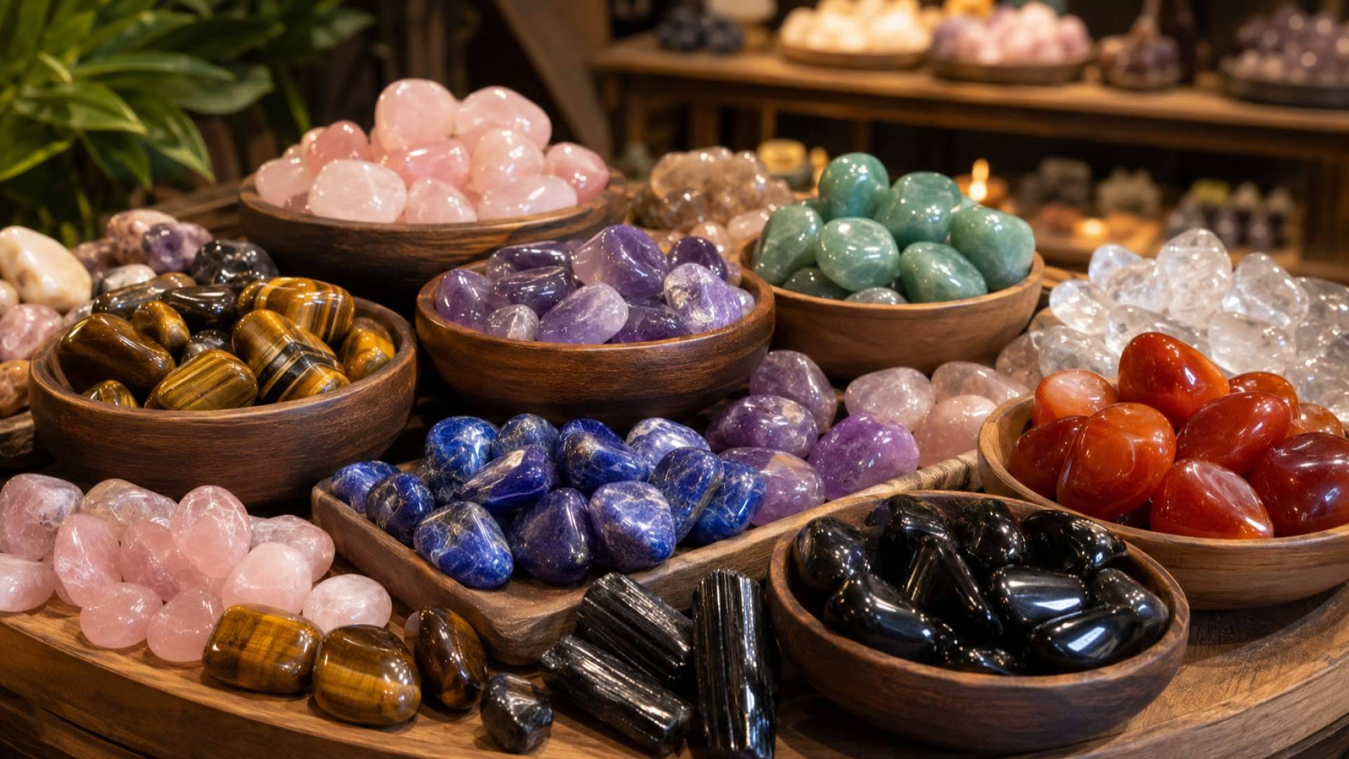 Cantos rodados y piedras rodadas; un básico para tiendas de minerales y artículos esotéricos